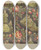 Triptych art skateboard deck of Pearl Gibbo Printed Cotton Winter Sports by Pearl Gibbo
