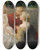 Triptych art skateboard deck of Eduard Veith Madonna Mit Jesus Umgeben Von Kindern by Eduard Veith (1856-1925)