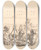 Triptych art skateboard deck of Christen Kbke Neapolitanske Fiskerdrenge Som Spiller Kort Flere Fiskere Er Beskftiget Med Deres Net I Baggrunden Ses Capri by Christen Kobke (1810-1848)