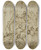 Triptych art skateboard deck of Domenico Cresti Enthroned King With Attendants by Domenico Cresti (1559-1638)