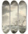 Triptych art skateboard deck of Martinus Schouman Schipbreuk Van Twee Schepen Waarvan N Onder Amerikaanse Vlag Op Een Duinenkust by Martinus Schouman (1770-1848)