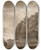 Triptych art skateboard deck of David Humbert De Superville High Rocks With Fortress On Both Sides Of A River by David Humbert De Superville (1770-1849)