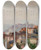 Triptych art skateboard deck of Jan Cigliski View Of Punta Del Seraglio From The Journey To Constantinople by Jan Ciaglinski (1858-1913)