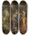Triptych art skateboard deck of Johann Georg Platzer The Sculptors Studio by Johann Georg Platzer (1704-1761)