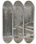 Triptych art skateboard deck of Christian Skredsvig Winter In Paris by Christian Skredsvig (1854-1924)