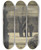 Triptych art skateboard deck of Karl Wiener Winter by Karl Wiener (1901-1949)