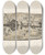 Triptych art skateboard deck of Louis Agassiz Recherches Sur Les Poissons Fossiles Pl330 by Louis Agassiz (1807-1873)