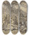 Triptych art skateboard deck of Jakob Becker Grape Harvest_3 by Jakob Becker (1810-1872)