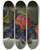 Triptych art skateboard deck of Emilie Preyer Still Life Of Peaches Grapes And Nuts On A Table by Emilie Preyer (1849-1930)