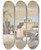 Triptych art skateboard deck of Hercules Brabazon Brabazon Taormina_1 by Hercules Brabazon Brabazon (1821-1906)