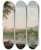 Triptych art skateboard deck of Jacob More A Distant View Of Rome Across The Tiber by Jacob More (1740-1793)