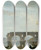 Triptych art skateboard deck of Claudejoseph Vernet View Of The Ponte Rotto Rome by Claude Joseph Vernet (1714-1789)