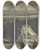 Triptych art skateboard deck of Karl Wiener Ohne Titel Aus Die 150 Bltter V by Karl Wiener (1901-1949)