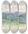 Triptych art skateboard deck of Friedrich Carl Von Scheidlin Mountain Landscape_1 by Friedrich Carl Von Scheidlin (1822-1913)
