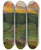 Triptych art skateboard deck of Konstantin Stoitzner Einbruch Der Dmmerung Oberpinzgau by Konstantin Stoitzner (1863-1934)