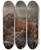 Triptych art skateboard deck of Giovanni Benedetto Castiglione Noahs Sacrifice After The Deluge by Giovanni Benedetto Castiglione (1609-1664)