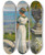 Triptych art skateboard deck of Paul Fischer On The Terrace by Paul Fischer (1860-1934)