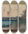 Triptych art skateboard deck of And Hiroshige Evening Bell At Mii Temple From The Series Eight Views Of Omi Province by Ando Hiroshige (1797-1858)