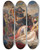 Triptych art skateboard deck of Carl Rahl Karl I Von Anjou An Der Leiche Manfreds Nach Der Schlacht Von Benevent Am 26 Februar 1266 by Carl Rahl (1812-1865)