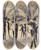 Triptych art skateboard deck of August Macke Scene Under The Arcades In Thun by August Macke (1887-1914)