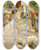Triptych art skateboard deck of Joaqun Sorolla Sewing The Sail by Joaquin Sorolla (1863-1923)