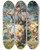 Triptych art skateboard deck of Heinrich Von Zgel Shepherd With Goats On The Way To The Water by Heinrich Von Zugel (1850-1941)