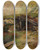 Triptych art skateboard deck of Aleksander Mroczkowski Hut In The Tatra Mountains by Aleksander Mroczkowski (1850-1927)