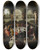 Triptych art skateboard deck of Louis De Caullery Venus Bacchus And Ceres With Mortals In A Garden Of Love by Louis de Caullery (1580-1621)
