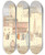 Triptych art skateboard deck of Martinus Rrbye The Square In Front Of Babihmayan In Constantinople by Martinus Rorbye (1803-1848)