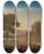 Triptych art skateboard deck of Pieter Van Laer A View Of The Roman Campagna With Shepherds Resting With Their Livestock by Pieter Van Laer (1592-1642)