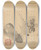 Triptych art skateboard deck of Sakai Hoitsu Sakai Hoitsu Gajo Pl11 by Sakai Hoitsu (1761-1828)