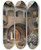 Triptych art skateboard deck of Alois Schnn Alter Hof In Friesach Mit Fuhrwerk by Alois Schonn (1826-1897)