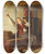 Triptych art skateboard deck of Julius Exner Den Dovne Dreng by Julius Exner (1825-1910)