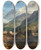 Triptych art skateboard deck of Joseph Mallord William Turner Bonneville Savoy by Joseph Mallord William Turner (1775-1851)