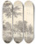 Triptych art skateboard deck of William Hodges Original Drawings For Choix De Vues De Linde And Others Pl03 by William Hodges (1744-1797)