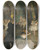 Triptych art skateboard deck of Edgar Degas The Rehearsal Of The Ballet Onstage by Edgar Degas (1834-1917)