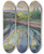 Triptych art skateboard deck of Edvard Munch Waves Against The Shore by Edvard Munch (1863-1944)