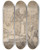 Triptych art skateboard deck of Louis De Boullogne Sacrifice Offered Before A Statue Of Jupiter by Louis Boulogne (1654-1733)