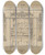 Triptych art skateboard deck of Thomas Byrne Iron Fireplace by Thomas Byrne