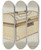 Triptych art skateboard deck of Majel G Claflin Leather Covered Box by Majel G Claflin (1893-1941)