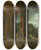 Triptych art skateboard deck of Franz Ludwig Catel Nuns In The Certosa Cloister Overlooking A Moonlit Sea Towards The Faraglioni Capri by Franz Ludwig Catel (1778-1856)