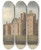 Triptych art skateboard deck of John Buckler South East View Of Compton Winyate Warwickshire Belonging To The Marquis Of Northampton by John Buckler (1770-1851)