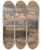 Triptych art skateboard deck of Samuel Palmer Harlech Castle by Samuel Palmer (1805-1881)
