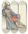 Triptych art skateboard deck of Ludwig Thiersch Ruhender Hirte Der Rmischen Campagna by Ludwig Thiersch (1825-1909)