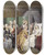 Triptych art skateboard deck of Wilhelm Marstrand Scene From Ludwig Holbergs The Lyingin Room by Wilhelm Marstrand (1810-1873)