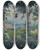 Triptych art skateboard deck of Ernst Schiess View Through Trees On A Southern Bay At Th Sea by Ernst Schiess (1872-1919)