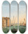 Triptych art skateboard deck of Giuseppe Borsato Venice The Grand Canal by Giuseppe Borsato (1771-1849)