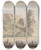 Triptych art skateboard deck of Jacob More A View At Terracina by Jacob More (1740-1793)