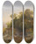 Triptych art skateboard deck of Anton Hansch Der Waldhgel by Anton Hansch (1813-1876)