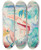 Triptych art skateboard deck of Paul Gaulois Cubanlandscape by Paul Gaulois (1904-1943)